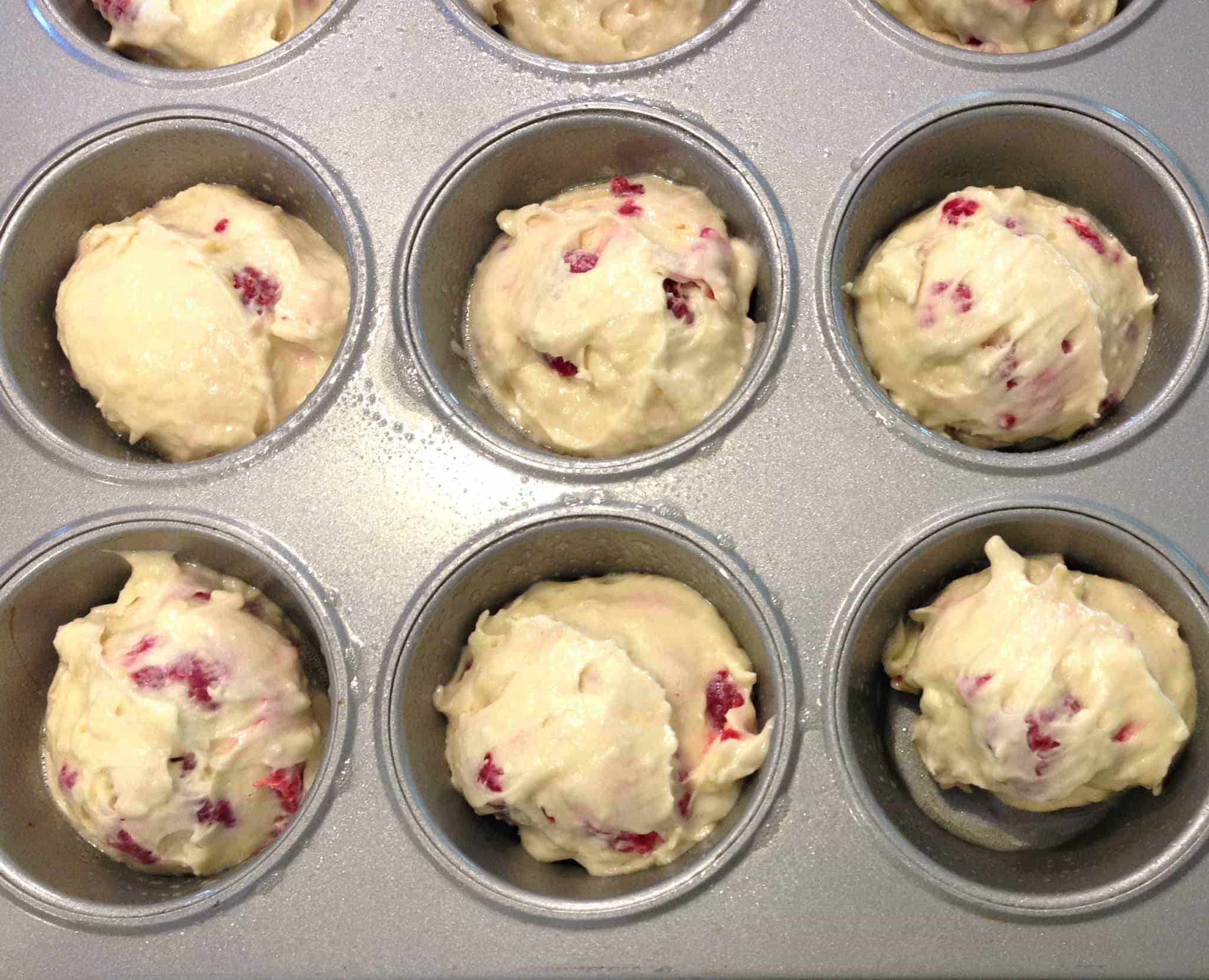 Raspberry Muffin Batter