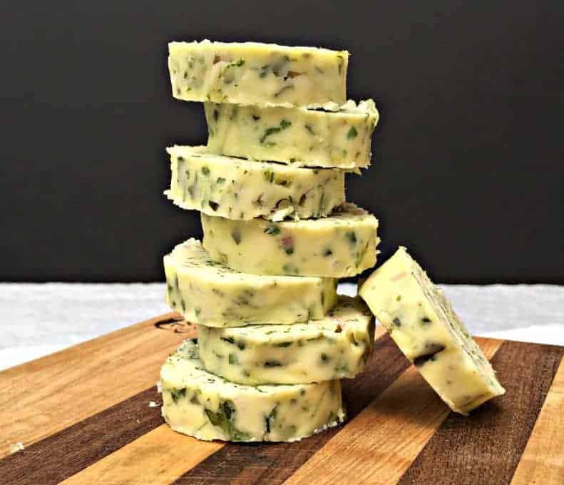 cilantro, shallot, lime compound butter