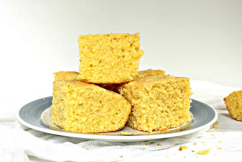 Cornbread on a plate - Beyond The Chicken Coop