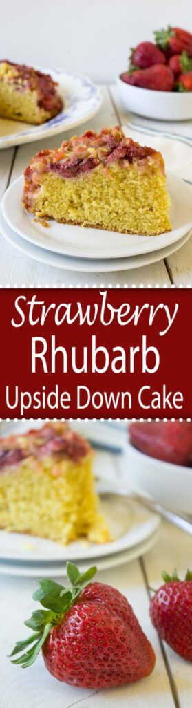 Strawberry Rhubarb Upside Down Cake