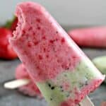 Strawberry Kiwi Popsicles made with yogurt. Beyond the Chicken Coop
