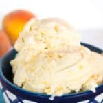 Fresh peaches at the peak of ripeness make perfect Old Fashioned Peach Ice Cream. beyondthechickencoop.com