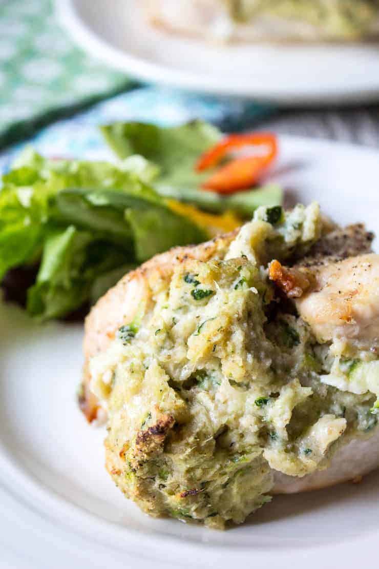 zucchini and ricotta stuffed chicken breasts