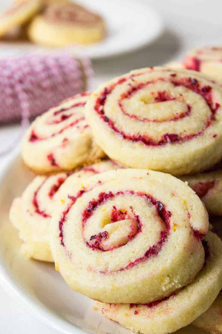 Cranberry Orange Swirl Cookies