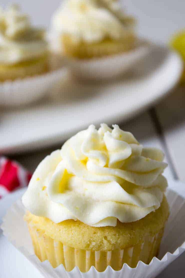 Cupcakes topped with a swirl of frosting. 