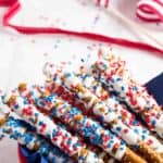 Fun and Patriotic White Chocolate Pretzels