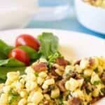 Sauteed Corn with Bacon and fresh herbs