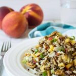 Quinoa, Brown Rice and Peach Salad