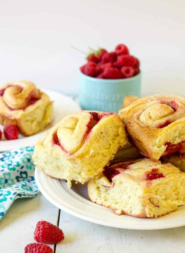raspberry sweet rolls