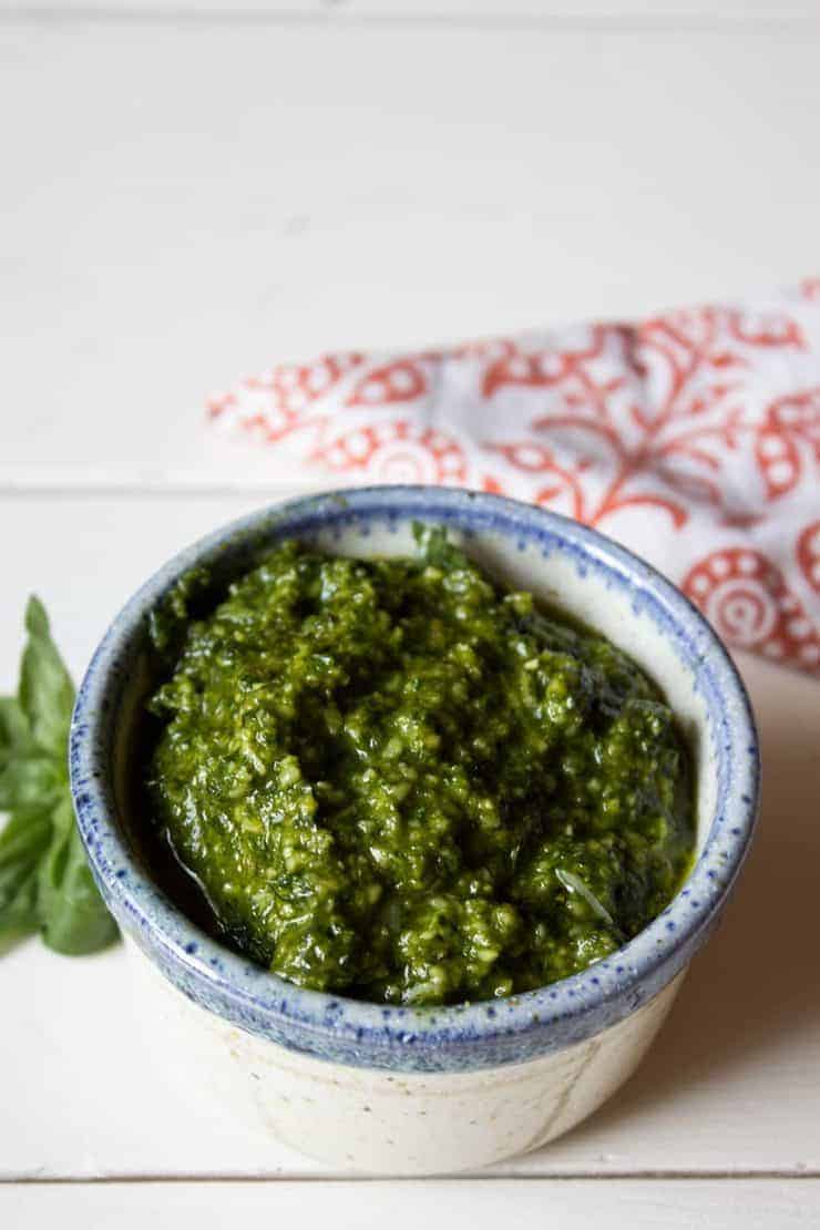 homemade basil pesto