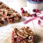 Cranberry Pecan Bars are perfect for the holidays.