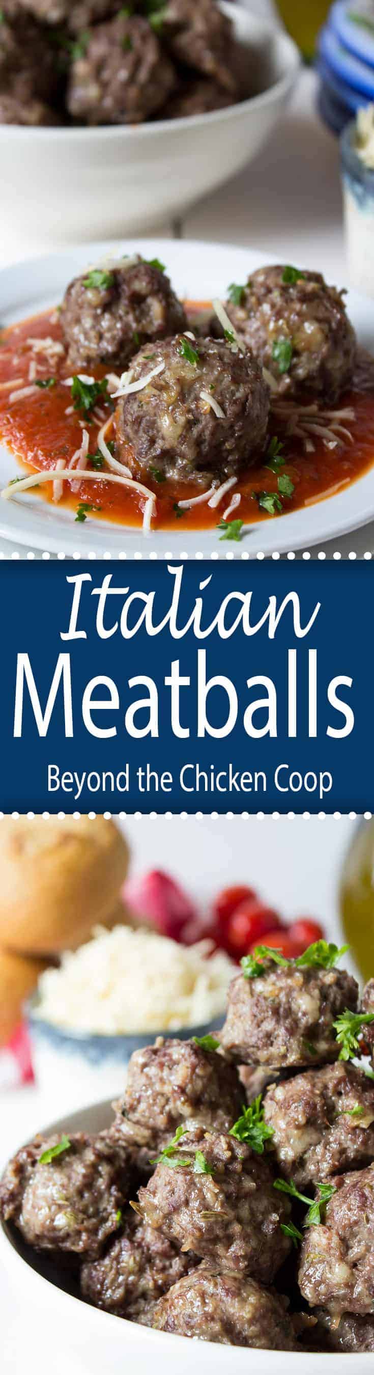 Italian style meatballs made with ground elk meat.