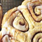 Sweet rolls filled with cinnamon and topped with a light glaze.