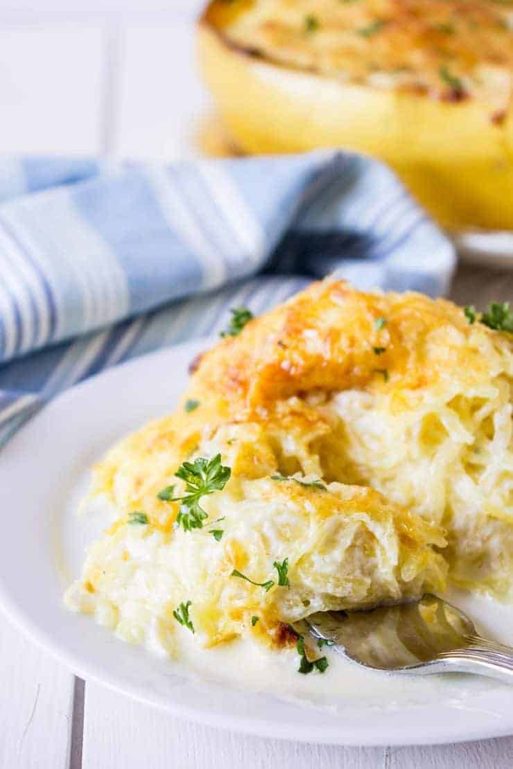 spaghetti squash alfredo