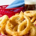 Crispy onion rings are just like what you'd get in a restaurant