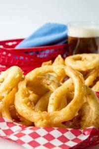 Crispy onion rings are just like what you'd get in a restaurant