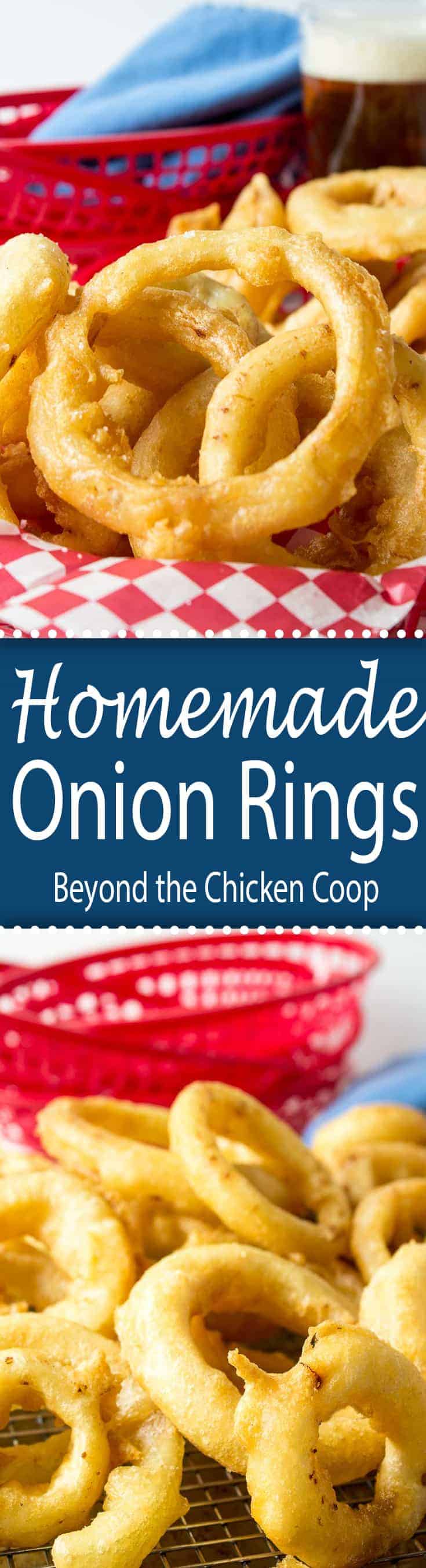 Crispy, crunchy homemade onion rings.