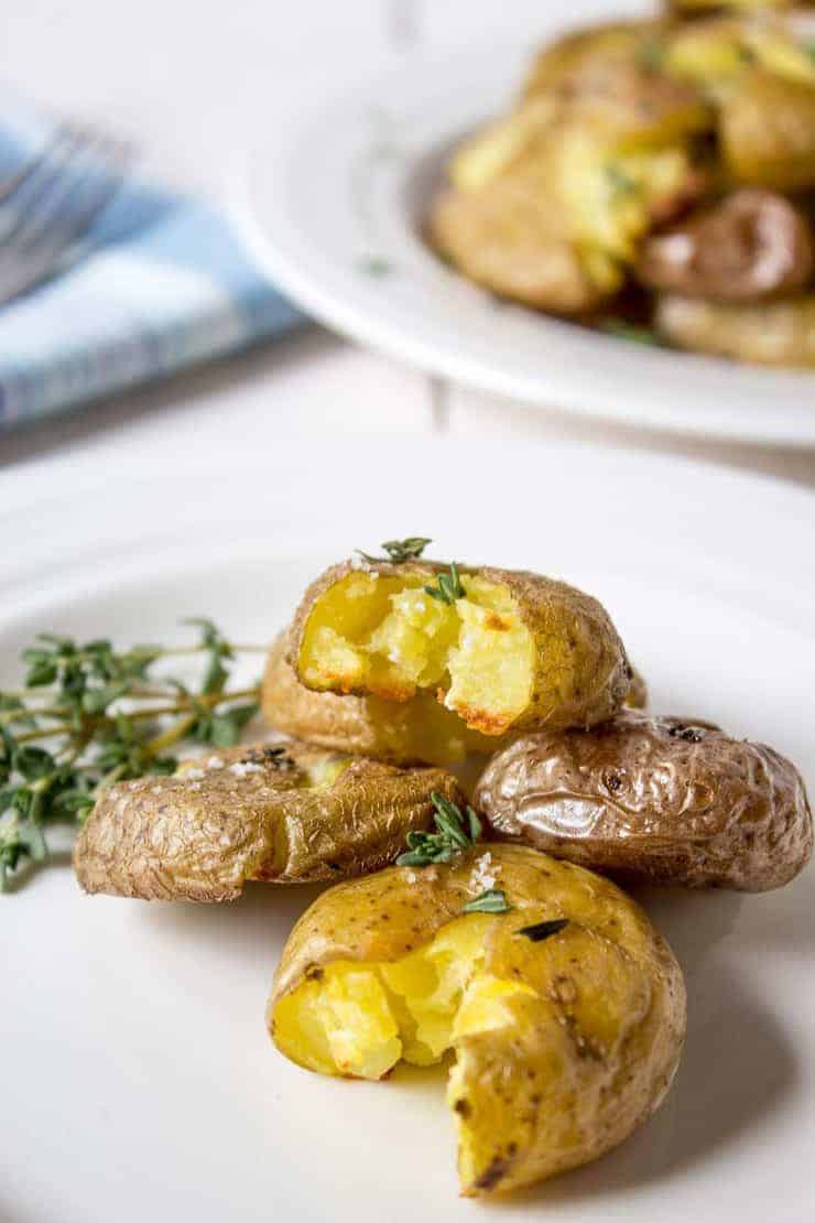 crispy smashed potatoes