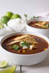 Bowl of enchilada soup