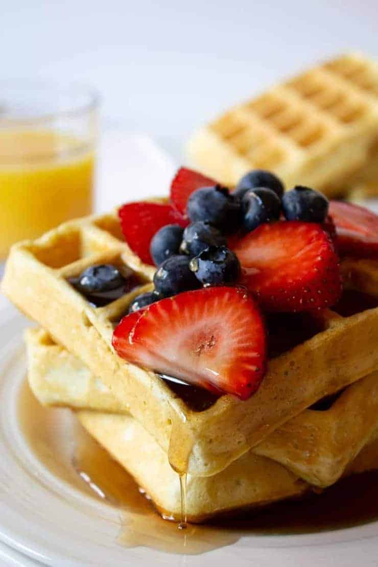 Quinoa Waffles are a delicious, healthy way to start the day.