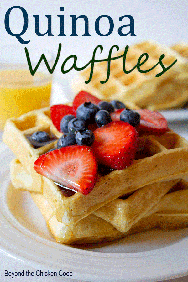 Everyday waffles made healthier with added quinoa - you'd never even know it's in there! #quinoa #waffles #breakfast #quinoabreakfast
