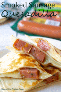 Quick and delicious Smoked Sausage Quesadilla