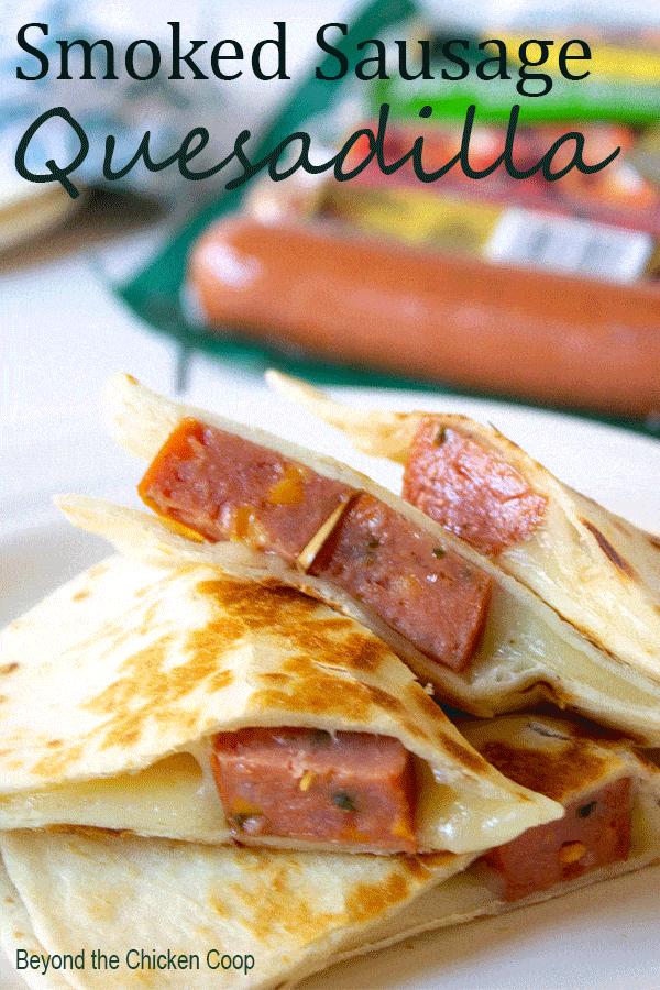 Quick and delicious Smoked Sausage Quesadilla