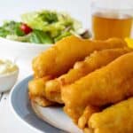Beer Battered fish made with walleye fish