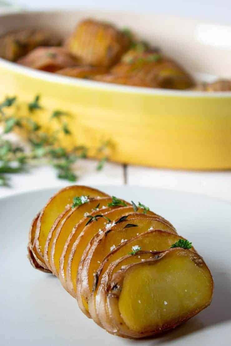 roasted hasselback potatoes