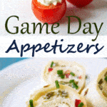 A delicious collection of appetizers perfect for watching football or your favorite sports team. This collection of recipes includes dips, finger foods, a few healthy eats and even a few sweet treats. #appetizers