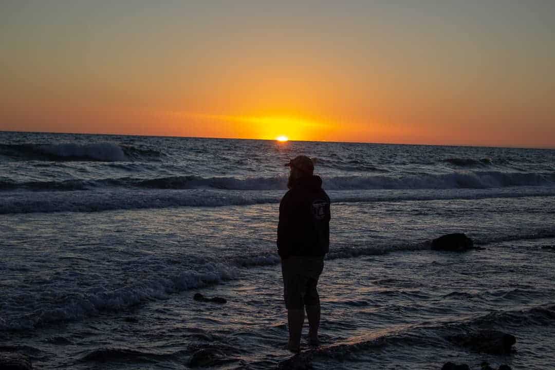 Sunset on the beach in Mexico