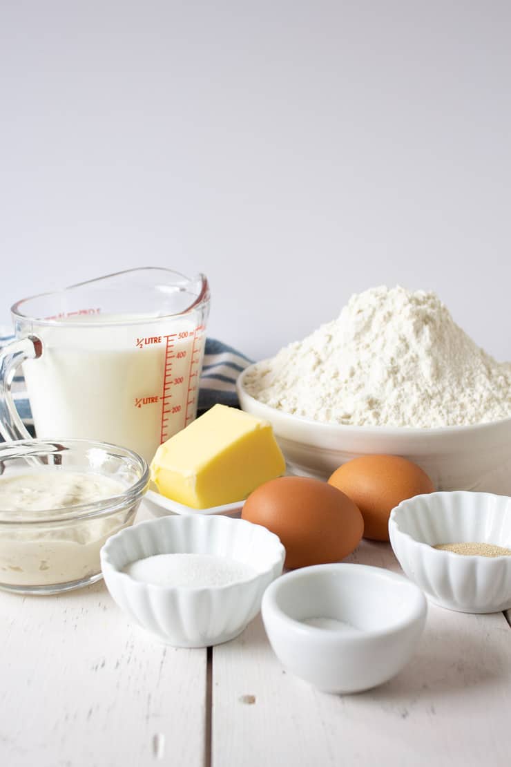 Ingredients for Homemade Sourdough English Muffins