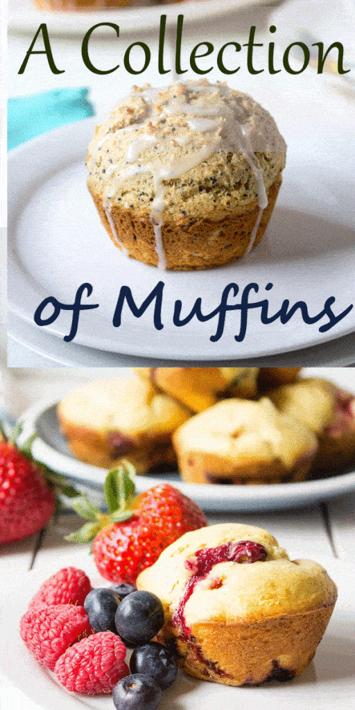 A collection of the best muffin recipes. This collection includes banana muffins and all types of berry muffins and more. #muffins