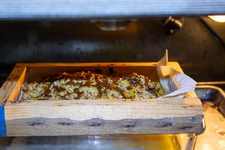 Beeswax melting in an oven.