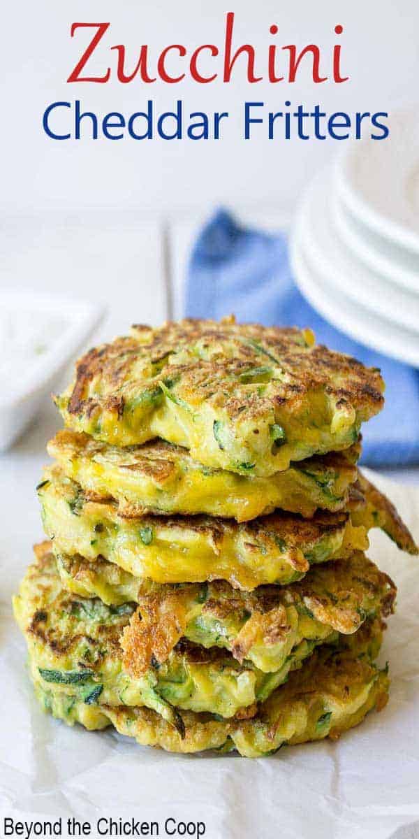 Zucchini Cheddar Pancakes - Beyond The Chicken Coop