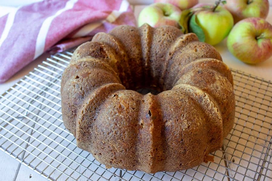 Apple Cake on a Baking Rack