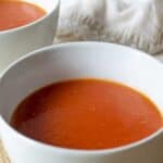 A bowl of tomato soup.