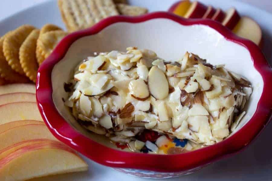 Goat cheese with almonds and honey.