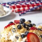 Berry delight with blueberries and strawberries on a plate.