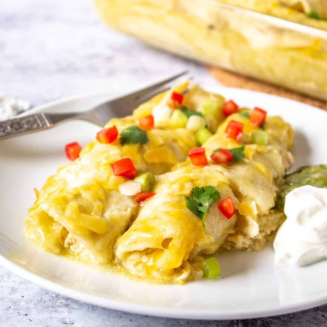 Green Chili Enchiladas Beyond The Chicken Coop