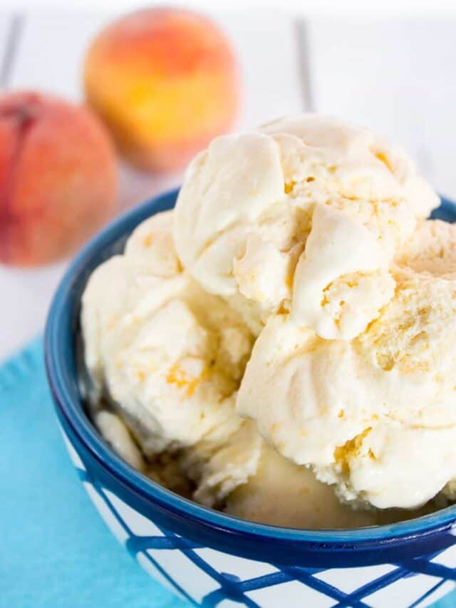 Homemade Peach Ice Cream