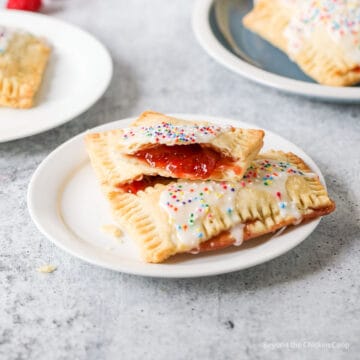 Pop tart filled with strawberry jam.