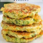 A stack of zucchini fritters.