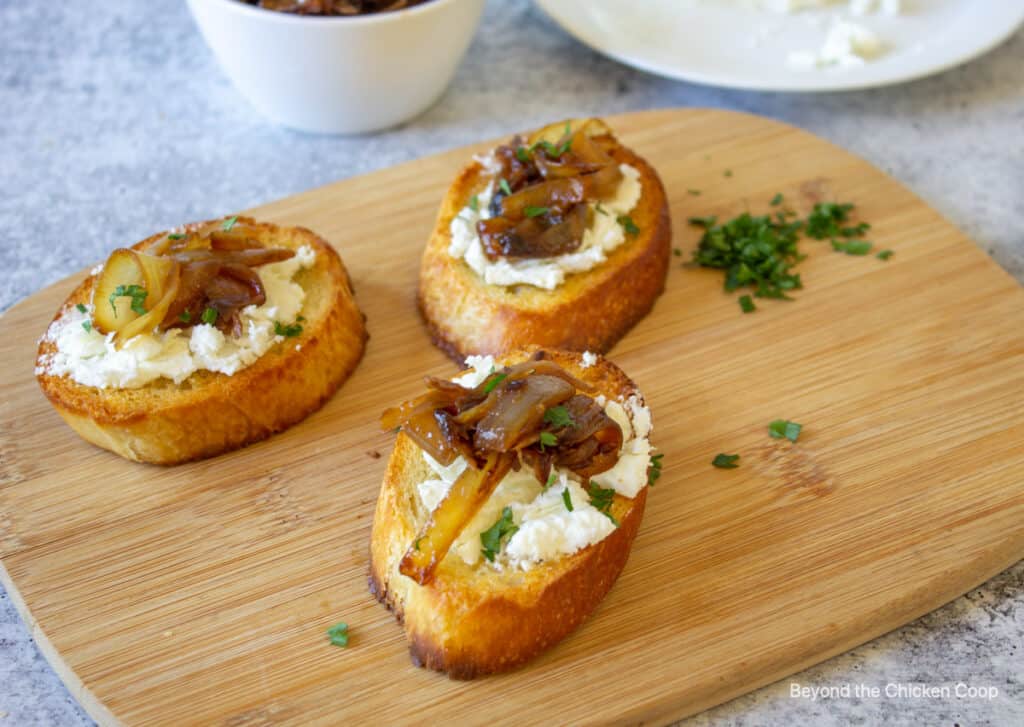 Crostini with Goat Cheese - Beyond The Chicken Coop