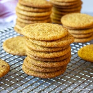 A stack of snickerdoodle cookies.