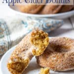Donuts on a white plate.