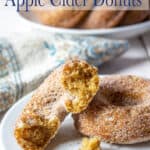 Donuts on a white plate.