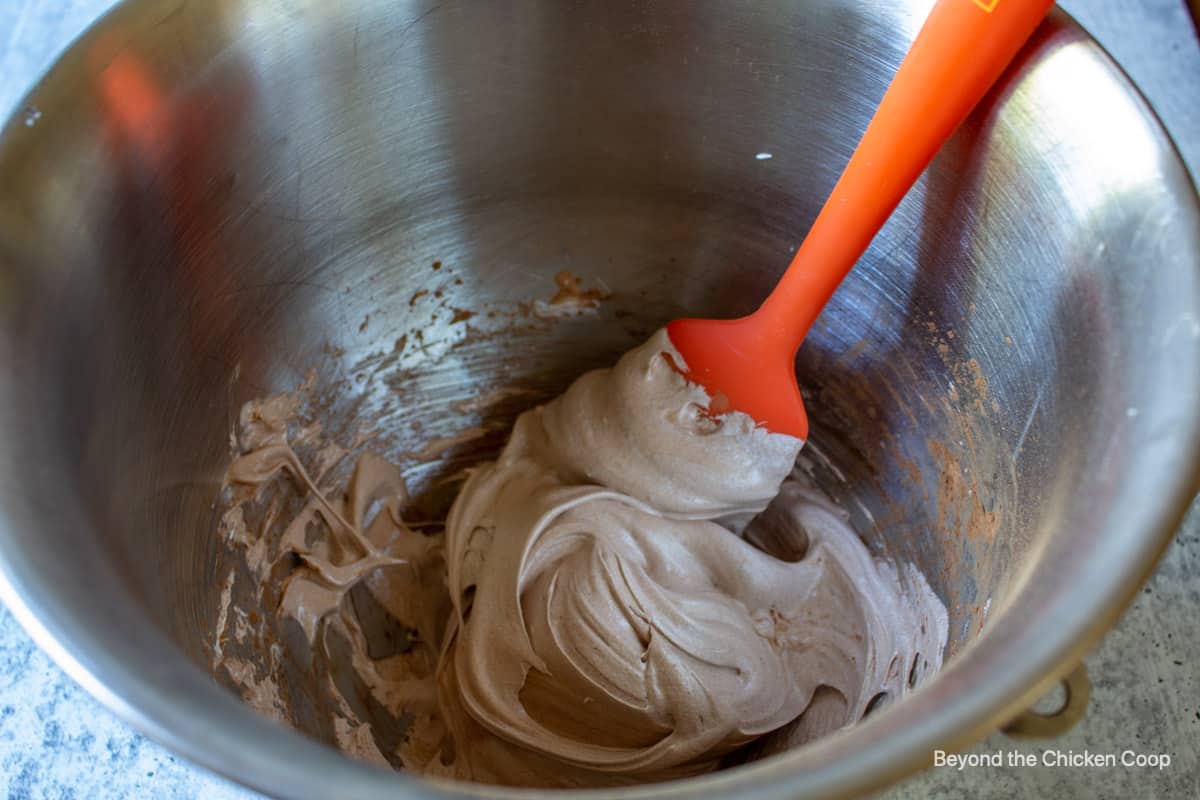 Mixed chocolate meringue.