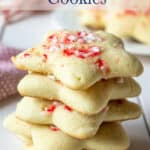 A stack of star shaped cookies.