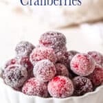 Sugared berries in a bowl.